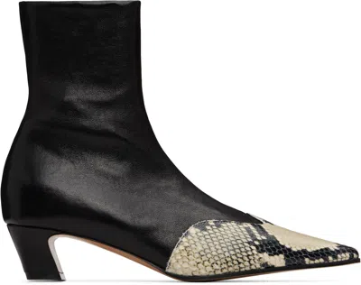 Khaite Black Nevada Stretch Low Boots