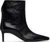Khaite Ona Leather Stiletto Ankle Boots