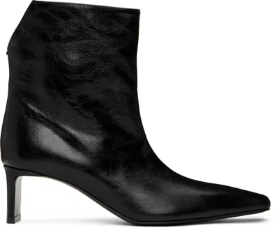 KHAITE BLACK ONA ANKLE BOOTS