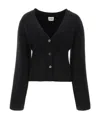 Khaite Scarlet Knitted Cardigan In Blue