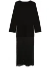 Khaite Paley Maxi Dress - Women's - Polyamide/polyester/viscose/elastane In Black