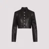 Khaite Samuelson Cropped Duchesse-satin Jacket In Black