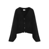 Khaite Scarlet Cardigan In Cashmere In Black