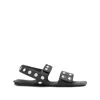 Khaite Boden Silver Studded Leather Sandals