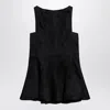 Khaite Black Silk Mini Mags Dress In Black