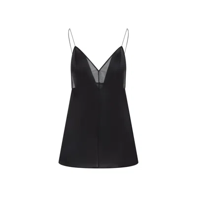 KHAITE KHAITE BLACK SILK TALSIE TOP