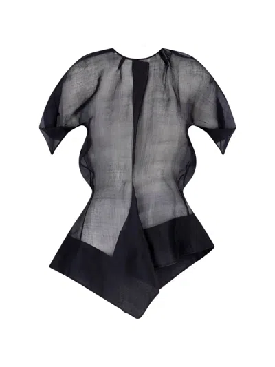 KHAITE BLACK SILK TOP "RUMI"
