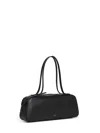 Khaite Rectangular Handbag In Smooth Calf Leather In Black