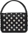 Khaite Elena Small Studded Textured-leather Shoulder Bag In 200 Black