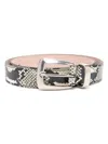 Khaite Benny Snakeskin-effect Belt In Neutrals