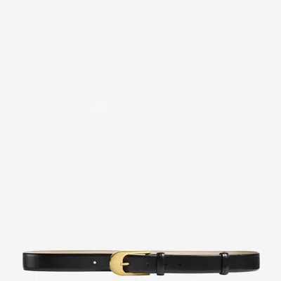 Khaite Black Solid Buckle Belt