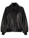 Khaite Black Solid Shirt Collar Jacket In Black