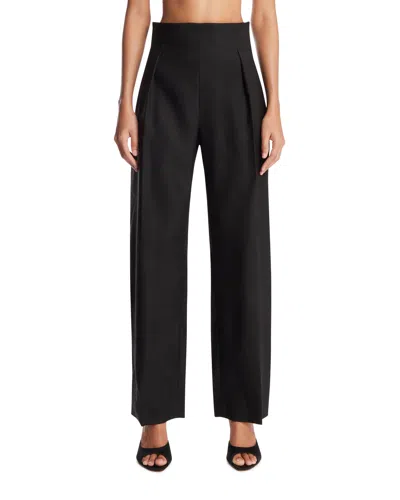 Khaite Black Somera Trousers In Black Nero   #000000
