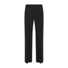 Khaite Straight-leg Trousers With Clean Waistband And Refined Tailoring In Black