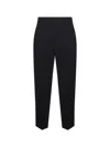 Khaite Black Stretch Viscose Suiting Cam Trousers In Black