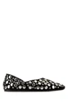 Khaite Black Studded Ballet Flats In Black