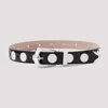Khaite Benny Studded Suede Belt In Black