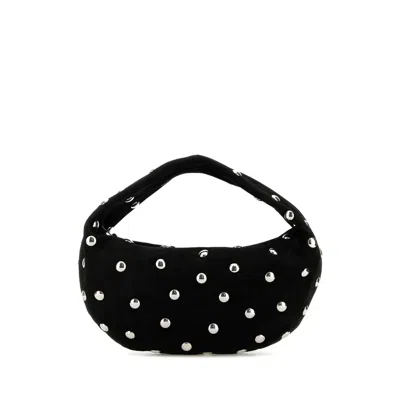 Khaite Black Suede Medium Olivia Shoulder Bag
