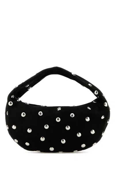 Khaite Black Suede Medium Olivia Shoulder Bag