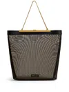 KHAITE BLACK THE AUGUSTA MESH TOTE BAG