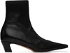 Khaite Black 'the Nevada' Stretch Low Boots In 200 Black