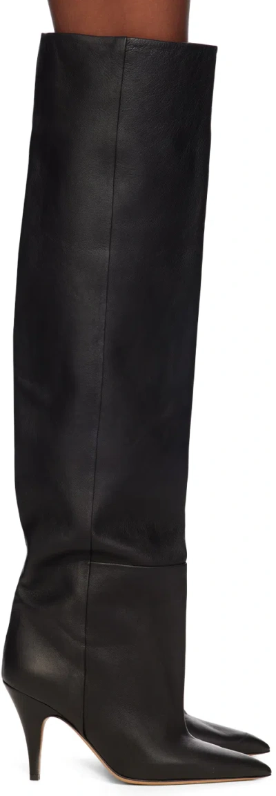 Khaite Black 'the River' Tall Boots In 200 Black