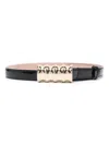 KHAITE BLACK THE SMALL JULIUS LEATHER BELT