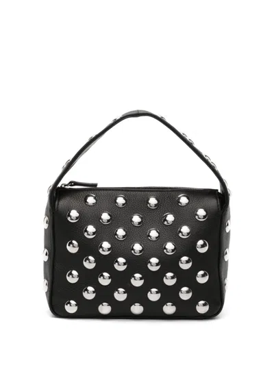 Khaite Small Elena Leather Tote Bag In Black