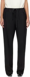 Khaite Black Trenton Trousers In 200 Black