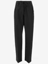Khaite Black Trenton Wool Pants