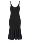 Khaite Pointelle-knit Queen Midi Dress In Black