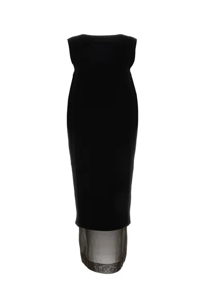 Khaite Black Viscose Blend Malik Dress