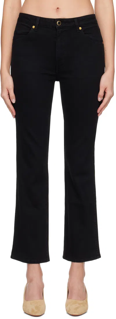 Khaite Black Vivian Stretch Jeans In 012 Bartlett