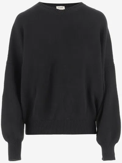 KHAITE BLACK WOLFE CASHMERE JUMPER