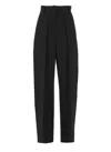 Khaite Cessie Pleated High-waisted Trousers In Black