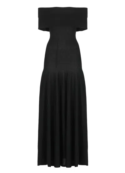 Khaite Black Wool Dress