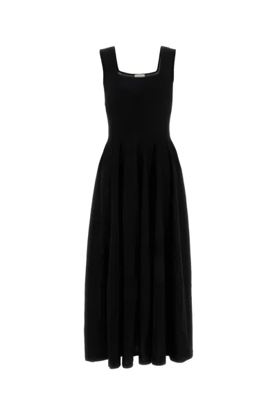 KHAITE BLACK WOOL JODIE DRESS