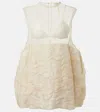 Khaite Blair Linen And Silk-blend Minidress In White