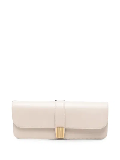 Khaite Blake Foldover Clutch Bag In Neutral
