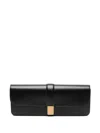 Khaite Blake Leather Clutch In Black