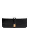Khaite Blake Leather Clutch In Black