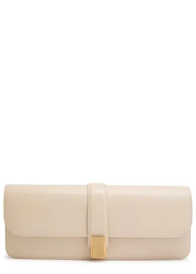 Khaite Blake Leather Clutch In White