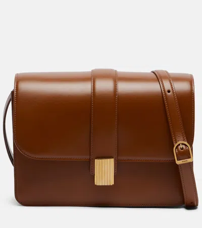 Khaite Blake Leather Crossbody Bag In Brown