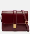 Khaite Blake Leather Crossbody Bag In Burgundy