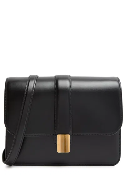 Khaite Blake Leather Cross-body Bag In Black