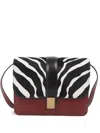 Khaite Blake Zebra-pattern Shoulder Bag In White