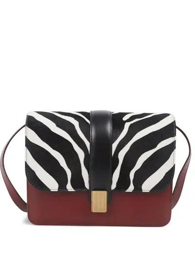 Khaite Blake Zebra-pattern Shoulder Bag In White