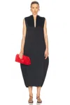 Khaite Blanche Midi Dress In Black