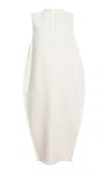 Khaite Blanche Silk Cocoon Maxi Dress In Off-white
