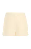Khaite Blane Linen Suiting Shorts In Neutral
